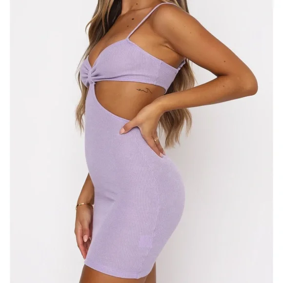 Lilac cutout mini dress - Picture 2 of 5